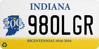 IN license plate 980LGR