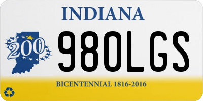 IN license plate 980LGS