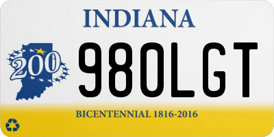 IN license plate 980LGT