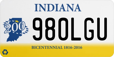 IN license plate 980LGU