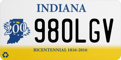 IN license plate 980LGV