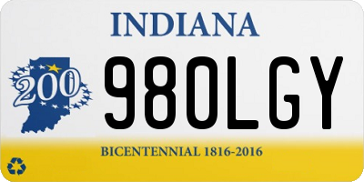 IN license plate 980LGY
