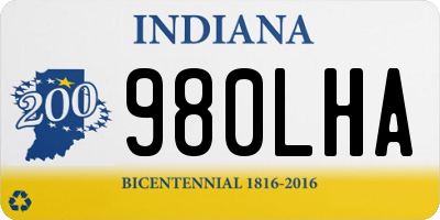 IN license plate 980LHA