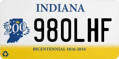 IN license plate 980LHF