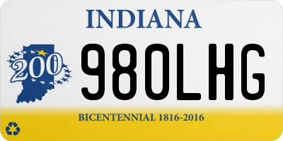 IN license plate 980LHG
