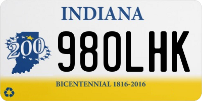 IN license plate 980LHK