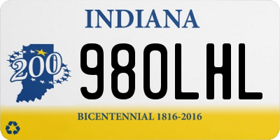 IN license plate 980LHL