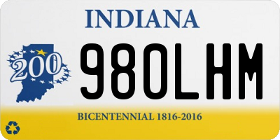 IN license plate 980LHM