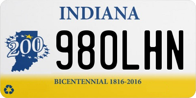IN license plate 980LHN