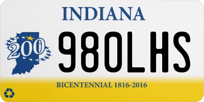 IN license plate 980LHS