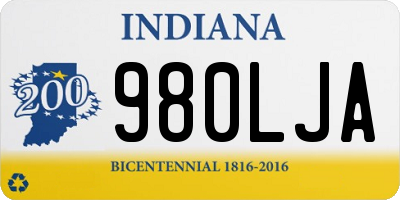 IN license plate 980LJA