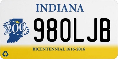 IN license plate 980LJB