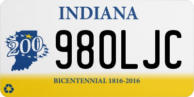 IN license plate 980LJC