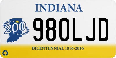 IN license plate 980LJD