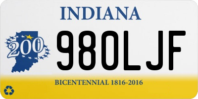 IN license plate 980LJF