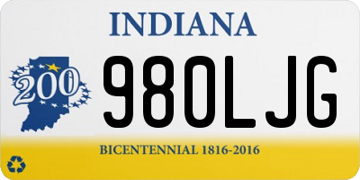 IN license plate 980LJG