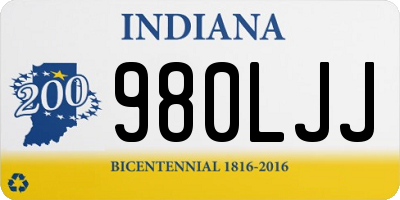 IN license plate 980LJJ