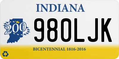 IN license plate 980LJK