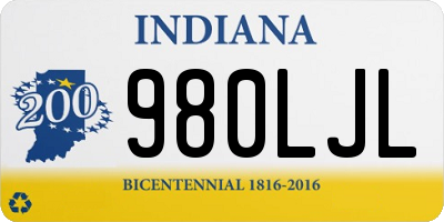 IN license plate 980LJL