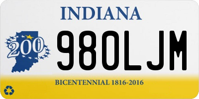 IN license plate 980LJM