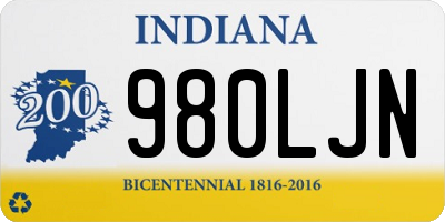IN license plate 980LJN