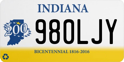 IN license plate 980LJY