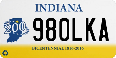 IN license plate 980LKA