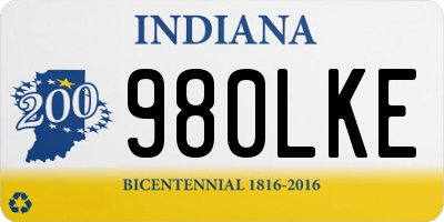 IN license plate 980LKE