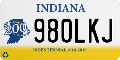 IN license plate 980LKJ