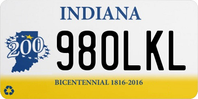 IN license plate 980LKL