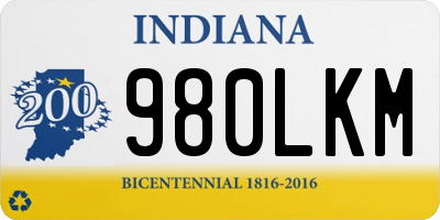 IN license plate 980LKM