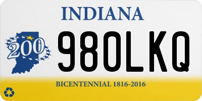 IN license plate 980LKQ