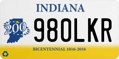 IN license plate 980LKR