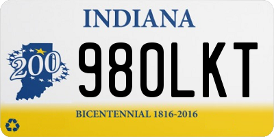 IN license plate 980LKT