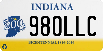 IN license plate 980LLC