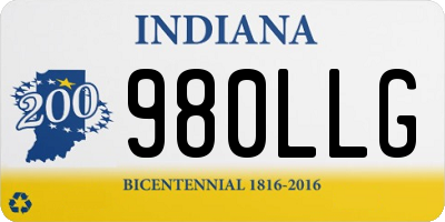 IN license plate 980LLG