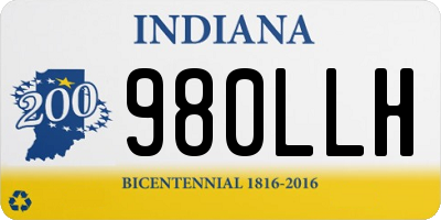 IN license plate 980LLH