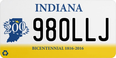 IN license plate 980LLJ