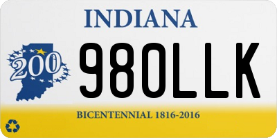 IN license plate 980LLK