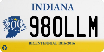 IN license plate 980LLM