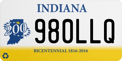 IN license plate 980LLQ