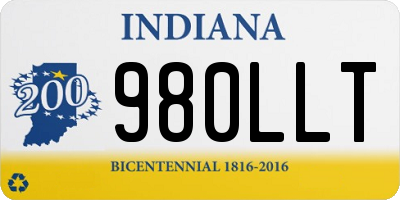 IN license plate 980LLT