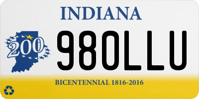 IN license plate 980LLU