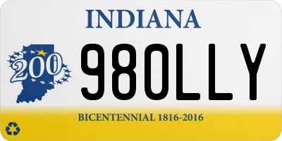 IN license plate 980LLY
