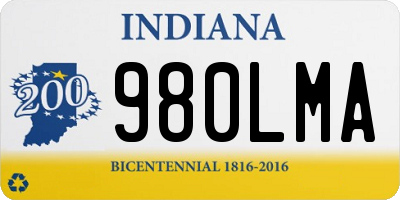 IN license plate 980LMA