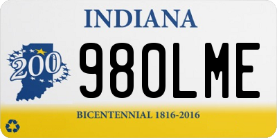 IN license plate 980LME