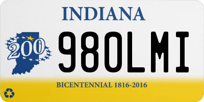 IN license plate 980LMI
