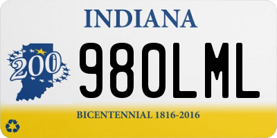 IN license plate 980LML
