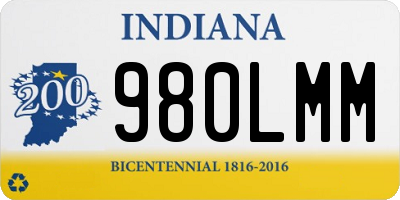 IN license plate 980LMM