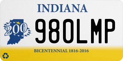 IN license plate 980LMP